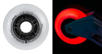 Powerslide Neons Red (Világító LED-es) 80mm/85A